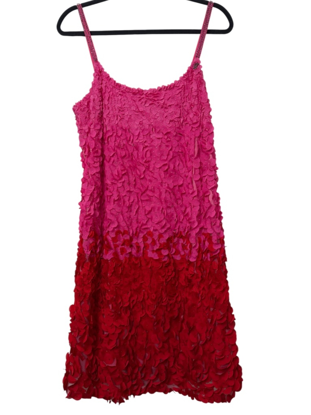 Galliano Pink and Red Ombré Mini Dress